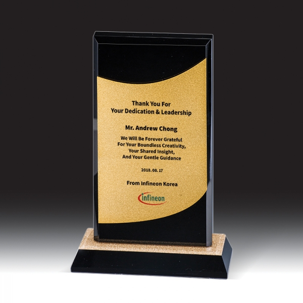 블랙 크리스탈 상패 HB-7376KG